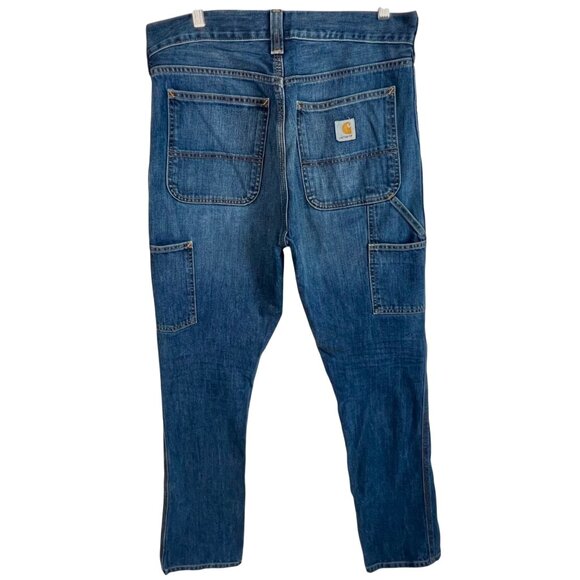 Carhartt Relaxed Fit Carpenter Straight Leg Jeans 31X34 Cotton Durable Workwear - Picture 4 of 9
